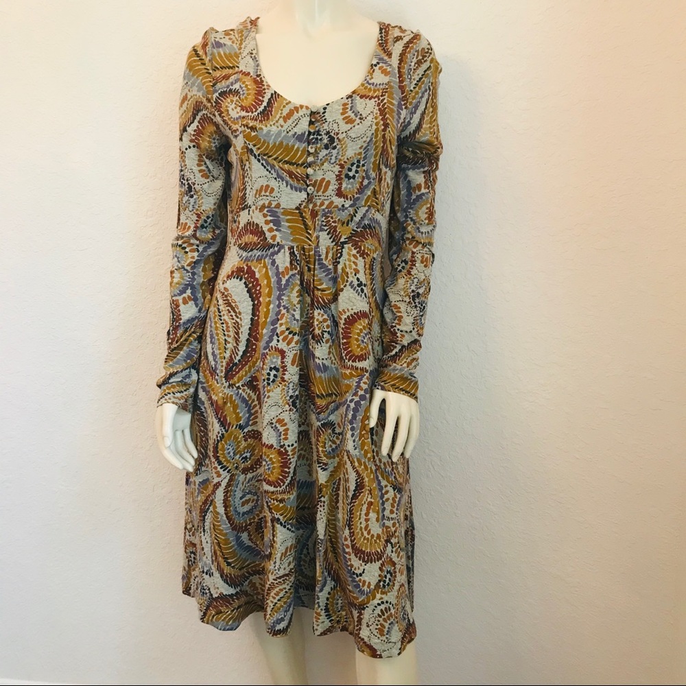 Anthropologie Ric Rac Paisley Print Dress